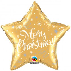 Festive Gold Merry Christmas 20" Pkt Im