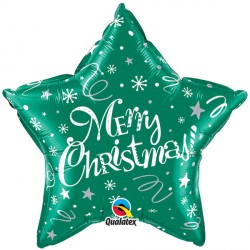 Festive Green Merry Christmas 20" Pkt Im