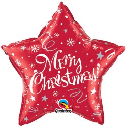 Festive Red Merry Christmas 20" Pkt Im