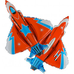 Fighter Jet Red 14" Mini Shape Flat