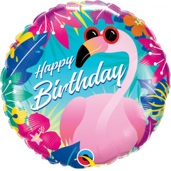 Flamingo Tropical Birthday 18" Pkt If