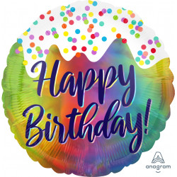 Frosted Confetti Happy Birthday Standard S40 Pkt