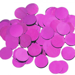 Fuchsia 25mm Round Metallic Confetti 100g