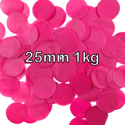 Fuchsia 25mm Round Paper Confetti 1kg