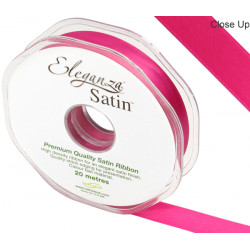 Fuchsia Eleganza Double Faced Satin Ribbon 15mm X 20m