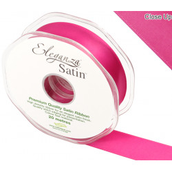 Fuchsia Eleganza Double Faced Satin Ribbon 25mm X 20m