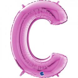 Fuchsia Letter C Shape 26" Pkt