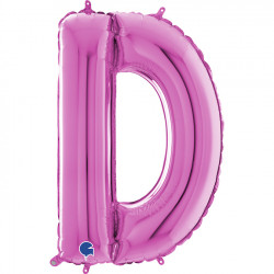 Fuchsia Letter D Shape 26" Pkt
