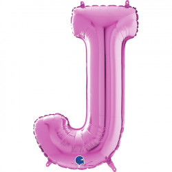 Fuchsia Letter J Shape 26" Pkt