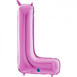 Fuchsia Letter L Shape 26" Pkt