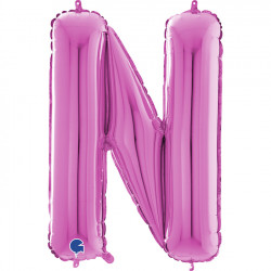 Fuchsia Letter N Shape 26" Pkt