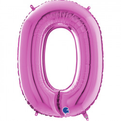 Fuchsia Letter O Shape 26" Pkt