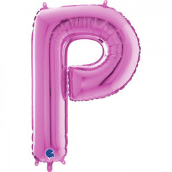 Fuchsia Letter P Shape 26" Pkt