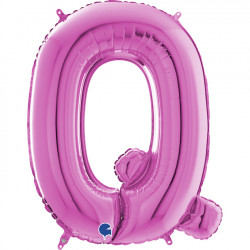 Fuchsia Letter Q Shape 26" Pkt