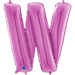 Fuchsia Letter W Shape 26" Pkt