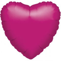 Fuchsia Metallic Heart Standard S15 Flat A
