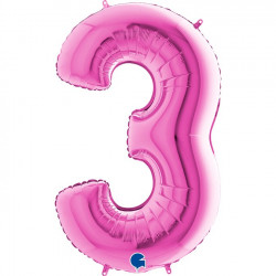 Fuchsia Number 3 Shape 40" Pkt