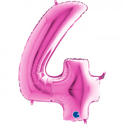 Fuchsia Number 4 Shape 40" Pkt