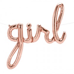 Girl Script Rose Gold 40" Airfilled Shape S1-01 Pkt