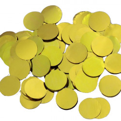 Gold 25mm Round Metallic Confetti 100g