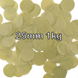 Gold 25mm Round Paper Confetti 1kg