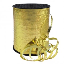 Gold 5mm Holographic Ribbon 500m