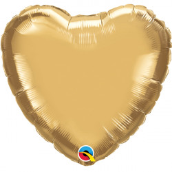 Gold Chrome Heart 18" Flat Q Hj