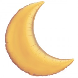Gold Crescent Moon 35" Flat Hu