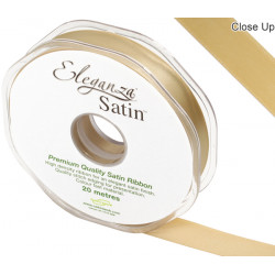 Gold Eleganza Double Faced Satin Ribbon 15mm X 20m