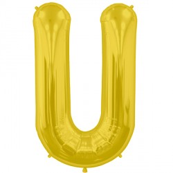 Gold Letter U Shape 16" Pkt