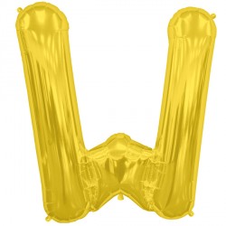 Gold Letter W Shape 34" Pkt