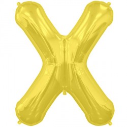 Gold Letter X Shape 34" Pkt