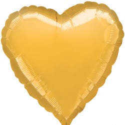 Gold Metallic Heart Standard S15 Flat A