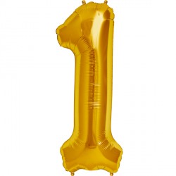 Gold Number 1 Shape 16" Pkt
