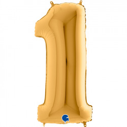 Gold Number 1 Shape 40" Pkt