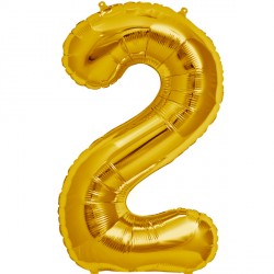 Gold Number 2 Shape 16" Pkt