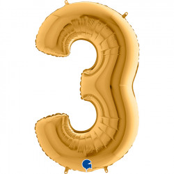 Gold Number 3 Shape 40" Pkt