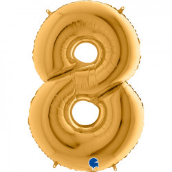 Gold Number 8 Shape 40" Pkt