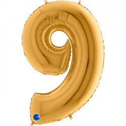 Gold Number 9 Shape 40" Pkt