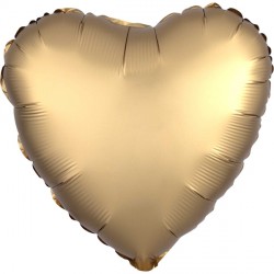 Gold Sateen Satin Luxe Heart Standard S15 Flat A