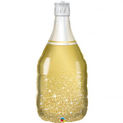 Golden Bubbly Wine Bottle 39" Shape Group B Pkt Yte