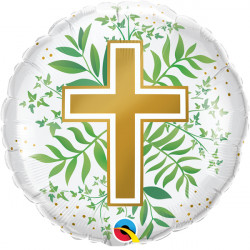 Golden Cross & Greenery 18" Pkt If