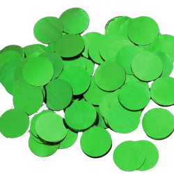Green 25mm Round Metallic Confetti 100g
