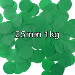 Green 25mm Round Paper Confetti 1kg