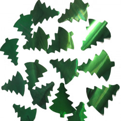 * Green 35mm Christmas Tree Metallic Confetti 100g