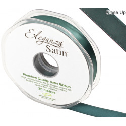 Green Eleganza Double Faced Satin Ribbon 15mm X 20m
