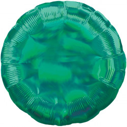 Green Iridescent Round Standard Holographic S40 Flat A