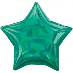 Green Iridescent Star Standard Holographic S40 Flat A