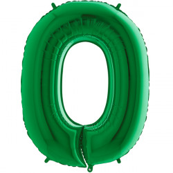 Green Number 0 Shape 40" Pkt