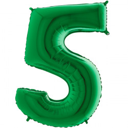 Green Number 5 Shape 40" Pkt
